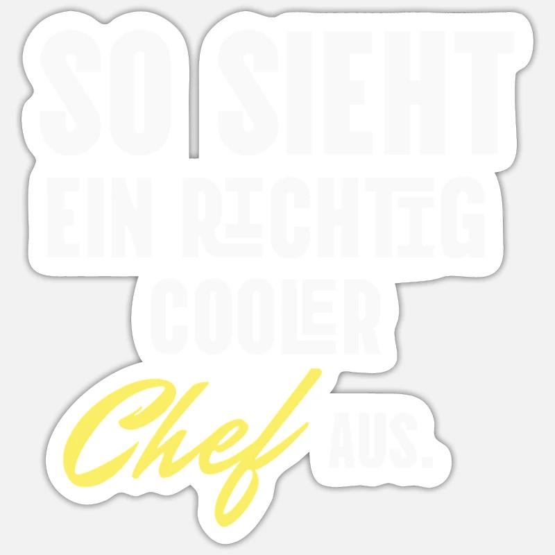Really Cool Funny Sayings Cheffchen Chef Sticker size S (10 x 10 cm)