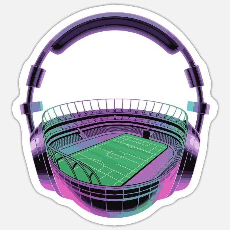 Headphones Stadium Design Sticker size S (10 x 10 cm)