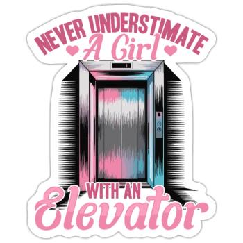 Elevator toddler & kids - Sticker size S (10 x 10 cm) - white matte - Front