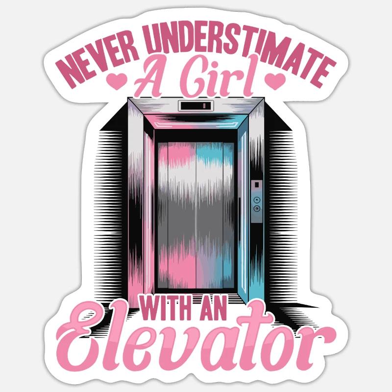 Elevator toddler & kids - Sticker Größe S (10 x 10 cm) - Mattweiß