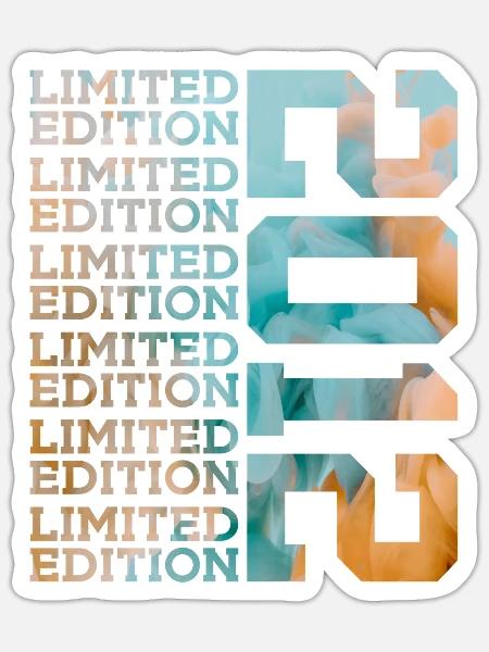 LIMITED EDITION 2012 14 JAHRE 14. GEBURTSTAG - Sticker Größe S (10 x 10 cm) - Mattweiß