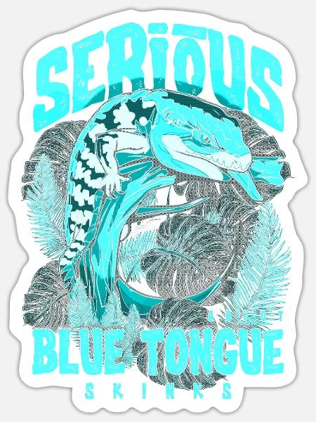 Ernsthaft über Blauzungenskinke Reptilienhalter - Sticker Größe S (10 x 10 cm) - Mattweiß