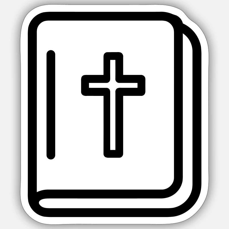 bible - Sticker taille S (10 x 10 cm) - blanc mat