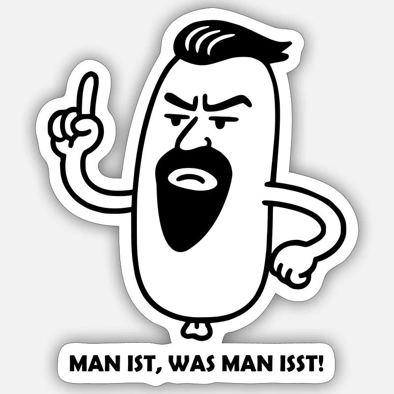 Dis-moi ce que tu manges, je te dirai qui tu es! dans la COULEUR SOUHAITÉE Sticker taille S (10 x 10 cm)