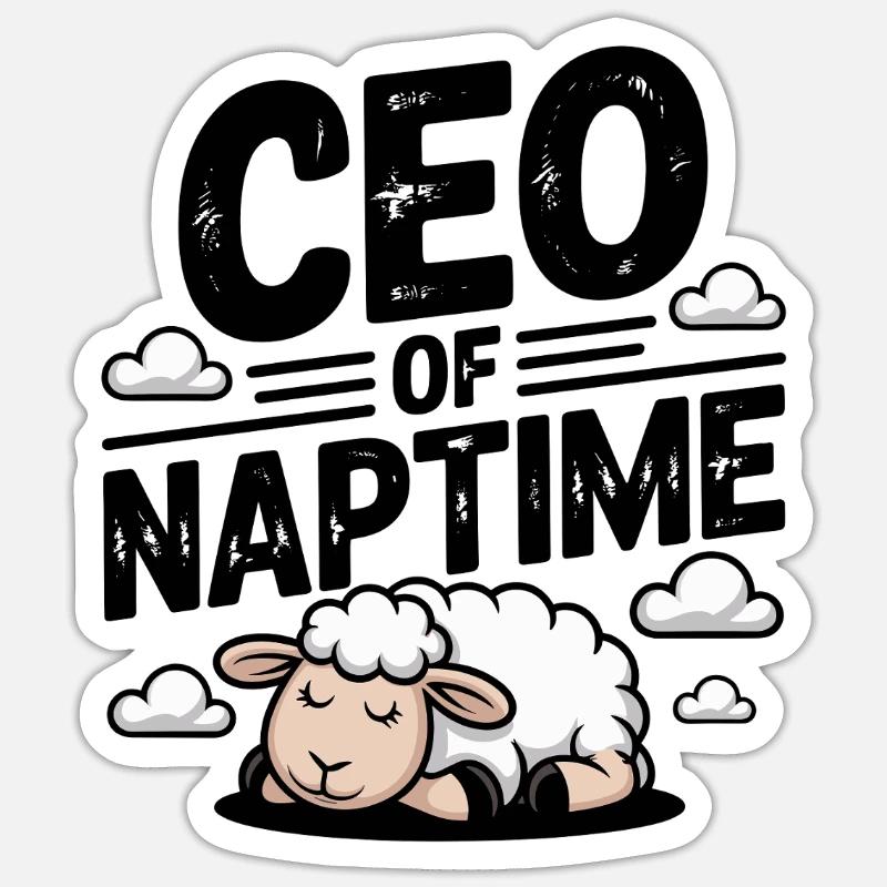PDG de Naptime - Sticker taille S (10 x 10 cm) - blanc mat