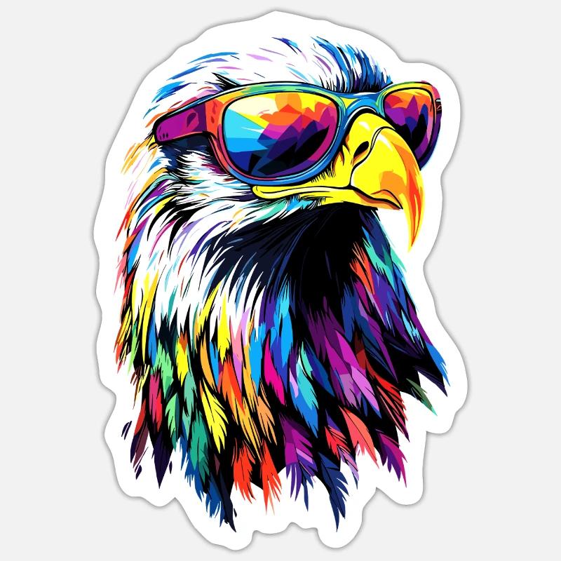Aigle Pygargue à tête blanche Aigle royal Pygargue à queue blanche Sticker taille S (10 x 10 cm)