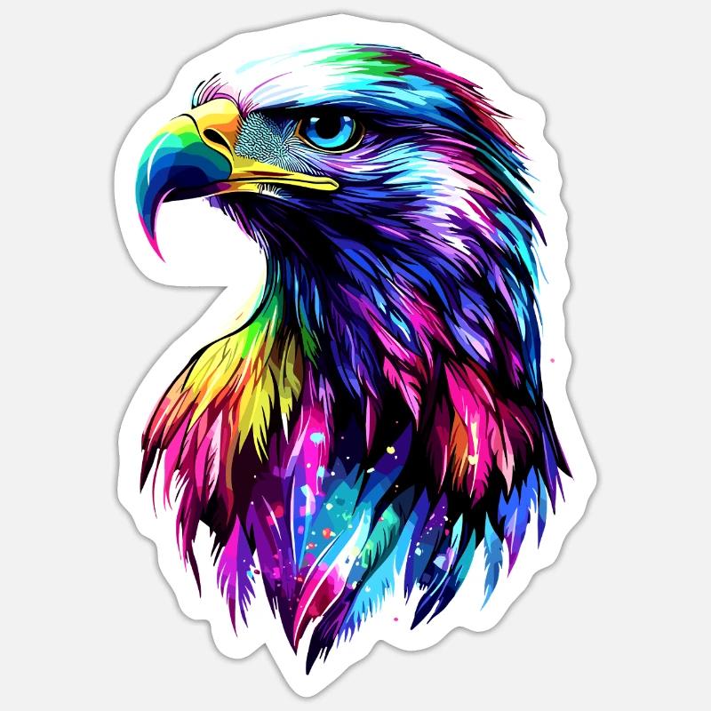 Aigle Pygargue à tête blanche Aigle royal Pygargue à queue blanche Sticker taille S (10 x 10 cm)