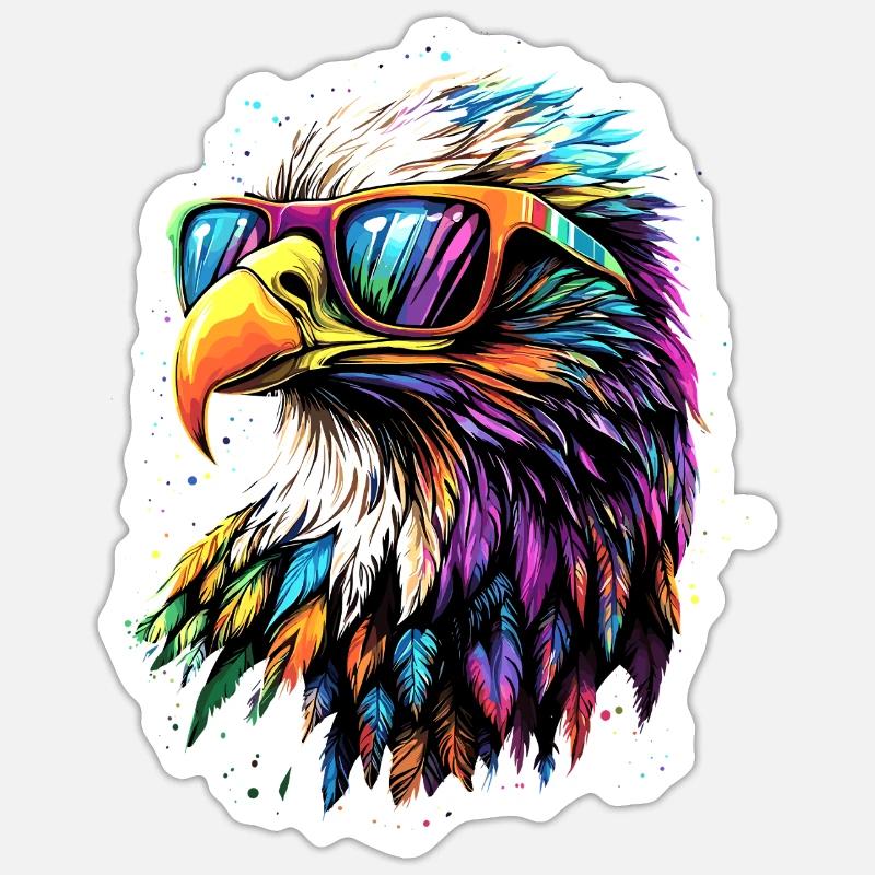 Aigle Pygargue à tête blanche Aigle royal Pygargue à queue blanche Sticker taille S (10 x 10 cm)