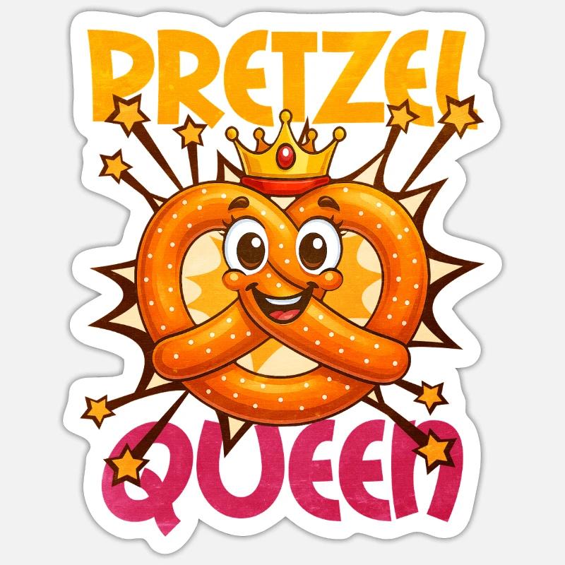 Bretzel - Sticker taille S (10 x 10 cm) - blanc mat