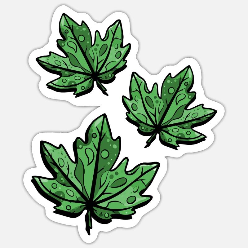 Autumnal Maple Leaf Sticker size S (10 x 10 cm)
