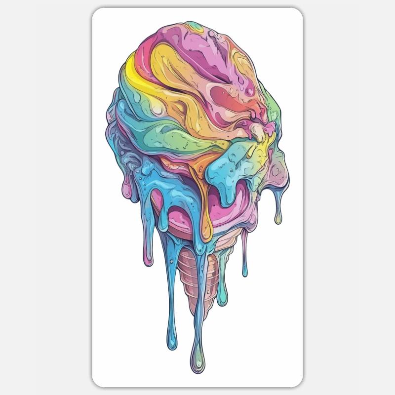 Eiscreme Eis Sticker size S (10 x 10 cm)
