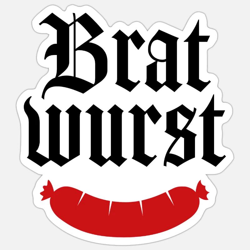 BratWurst - Sticker size S (10 x 10 cm) - white matte