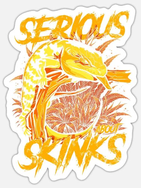 Ernsthaft über Blauzungenskinke Reptilienhalter - Sticker Größe S (10 x 10 cm) - Mattweiß