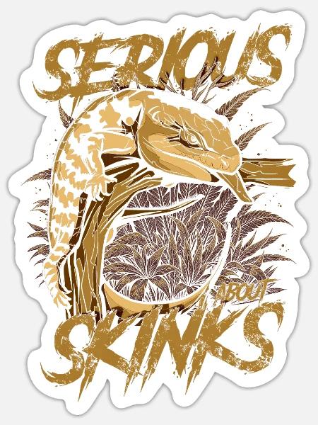 Ernsthaft über Blauzungenskinke Reptilienhalter - Sticker Größe S (10 x 10 cm) - Mattweiß