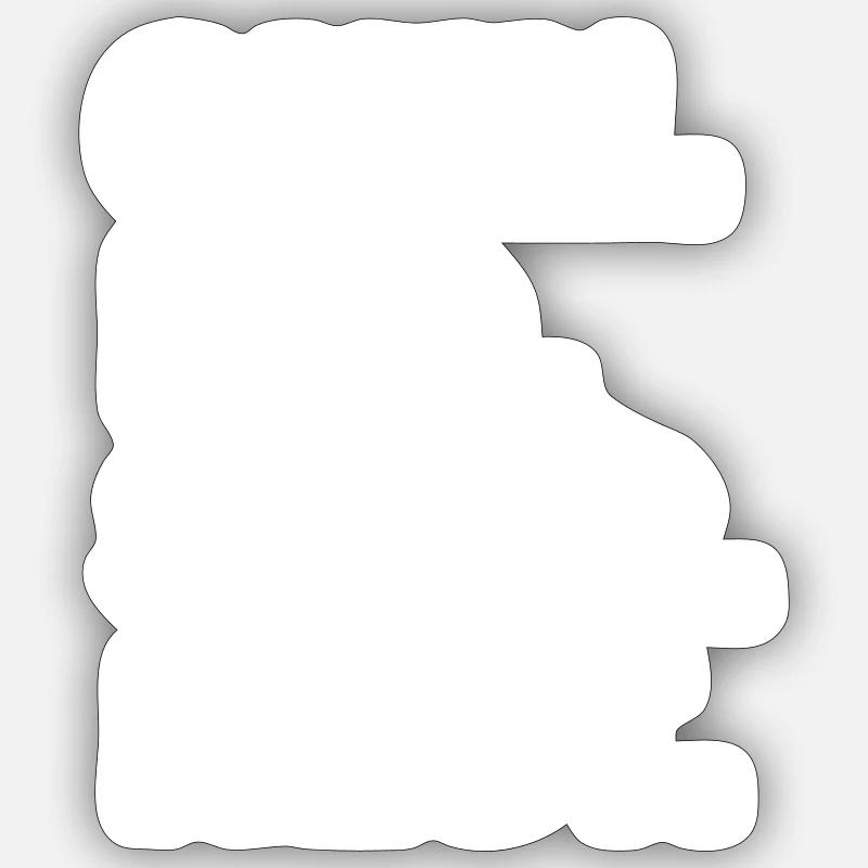 Classic popular design - Sticker size S (10 x 10 cm) - white matte