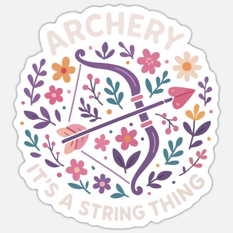 Bogenschießen Eine Sache Der Sehne Bogenschütze Sticker Größe S (10 x 10 cm)
