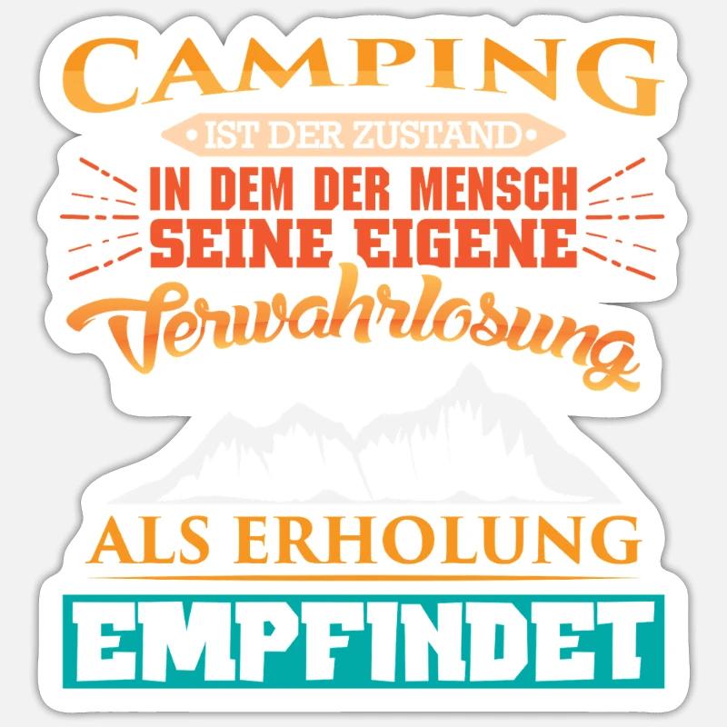 Camper Camping Caravan Saying - Sticker size S (10 x 10 cm) - white matte