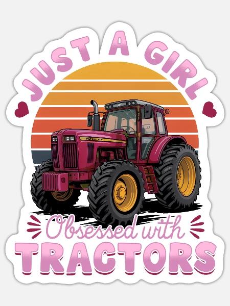 Tractor Kids Farm Lifestyle - Sticker Größe S (10 x 10 cm) - Mattweiß