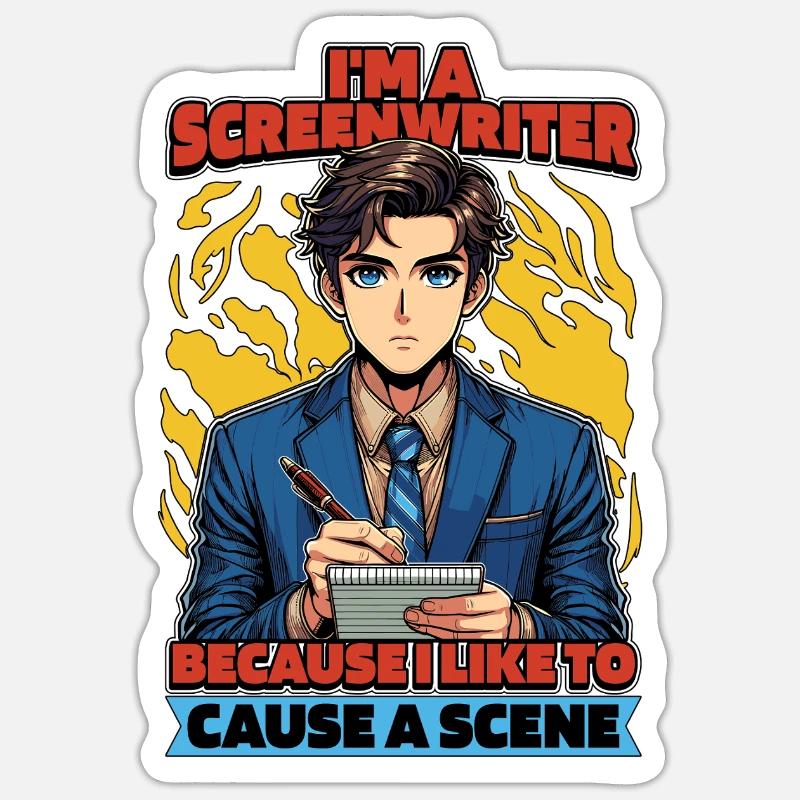 I'm A Screenwriter Because I Like To Scriptwriting Sticker Größe S (10 x 10 cm)