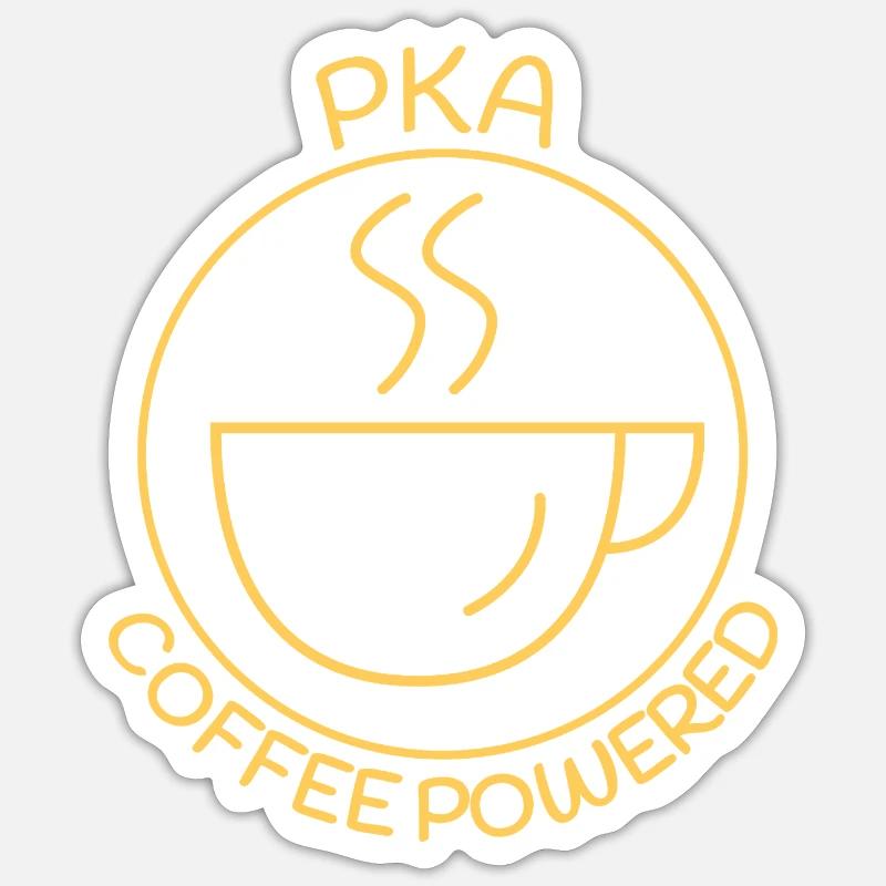 PKA Coffee Powered Pharmacy - Sticker size S (10 x 10 cm) - white matte