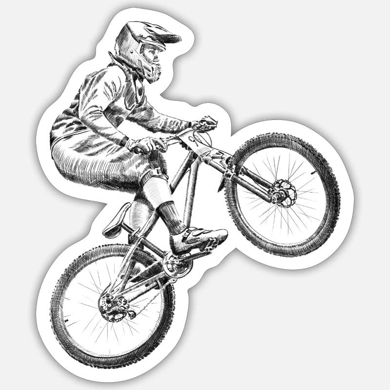 Bicycle - Sticker size S (10 x 10 cm) - white matte