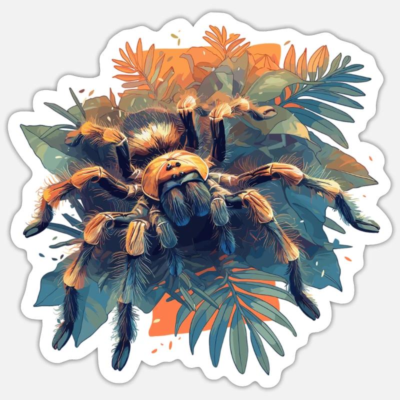 Tarentules Tarentule - Sticker taille S (10 x 10 cm) - blanc mat