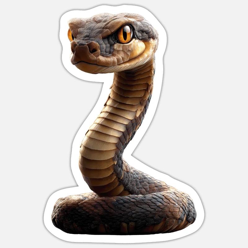 Schlange Python Kobra Klapperschlange Schlangen Sticker Größe S (10 x 10 cm)
