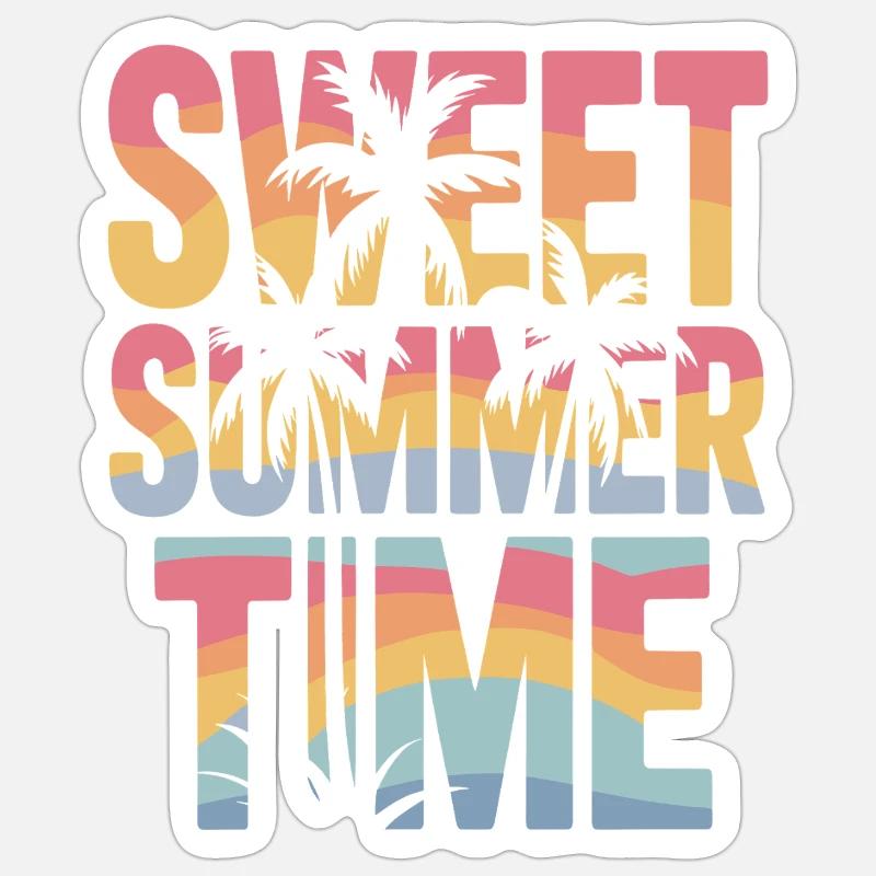 Doux été Sticker taille S (10 x 10 cm)