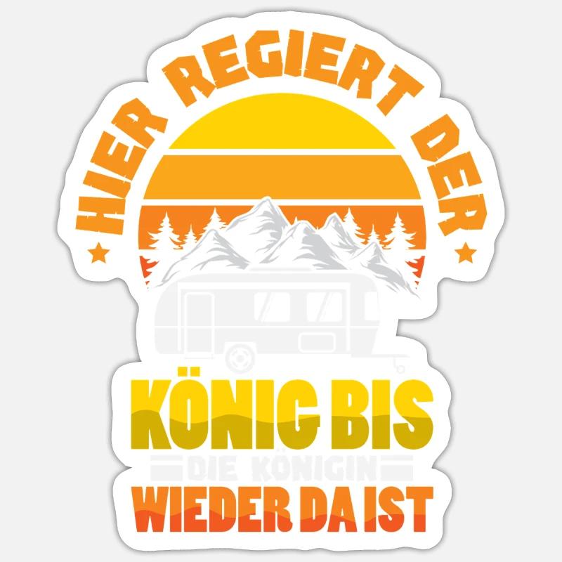 Camper Camping Caravan Saying - Sticker size S (10 x 10 cm) - white matte
