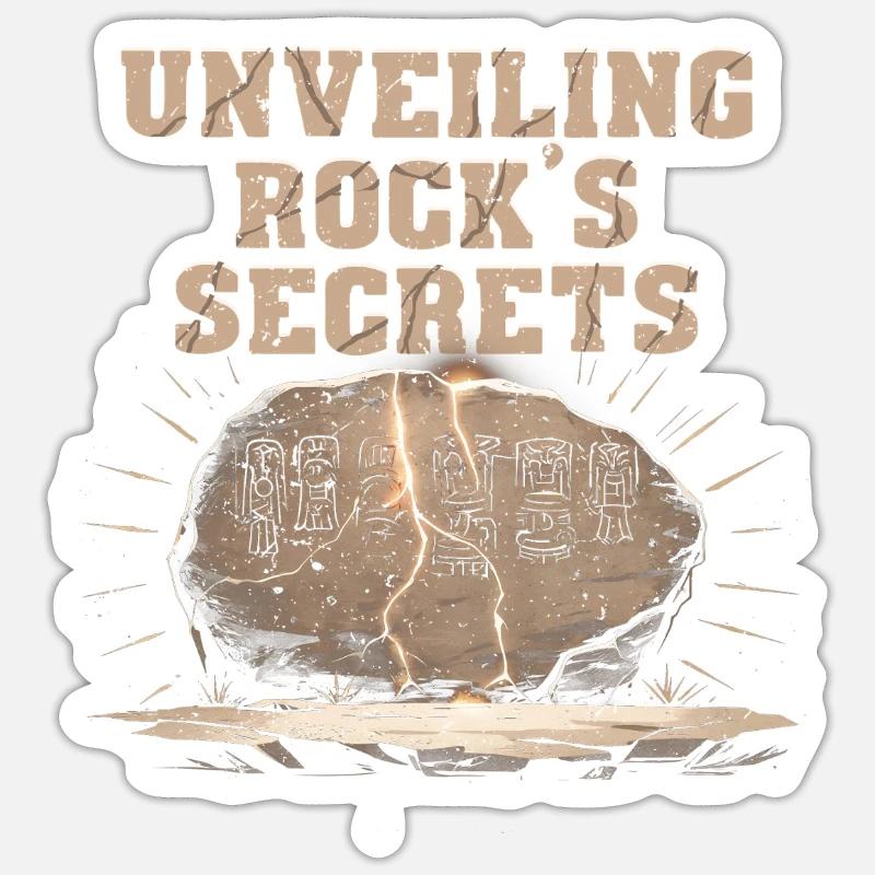 Petroglyphe Petroglyphen Unveiling Rock's Secrets - Sticker Größe S (10 x 10 cm) - Mattweiß
