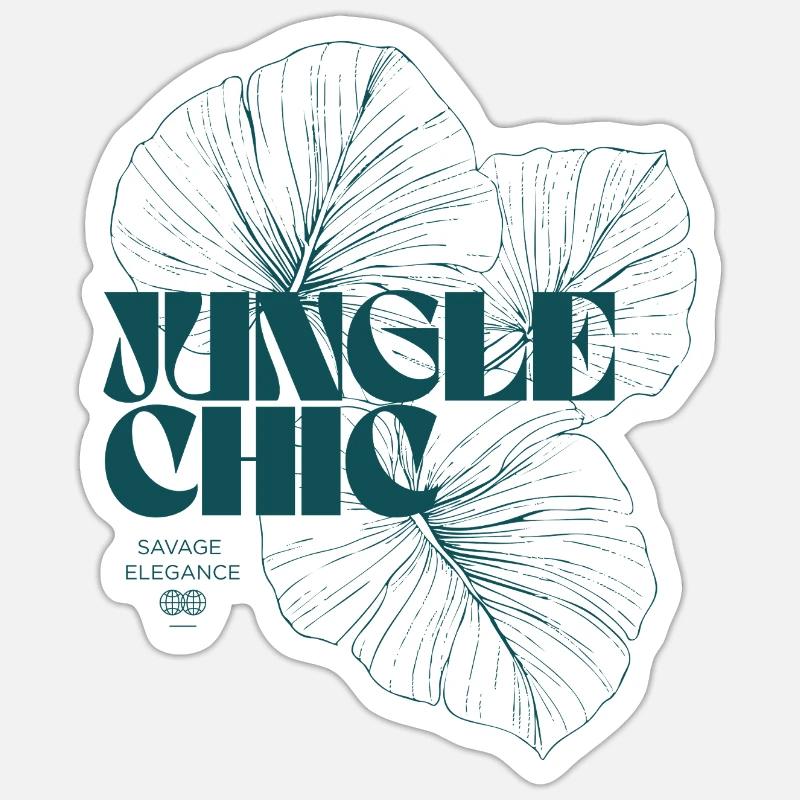 Botanical Jungle Monstera Leaf Pattern Design Sticker size S (10 x 10 cm)