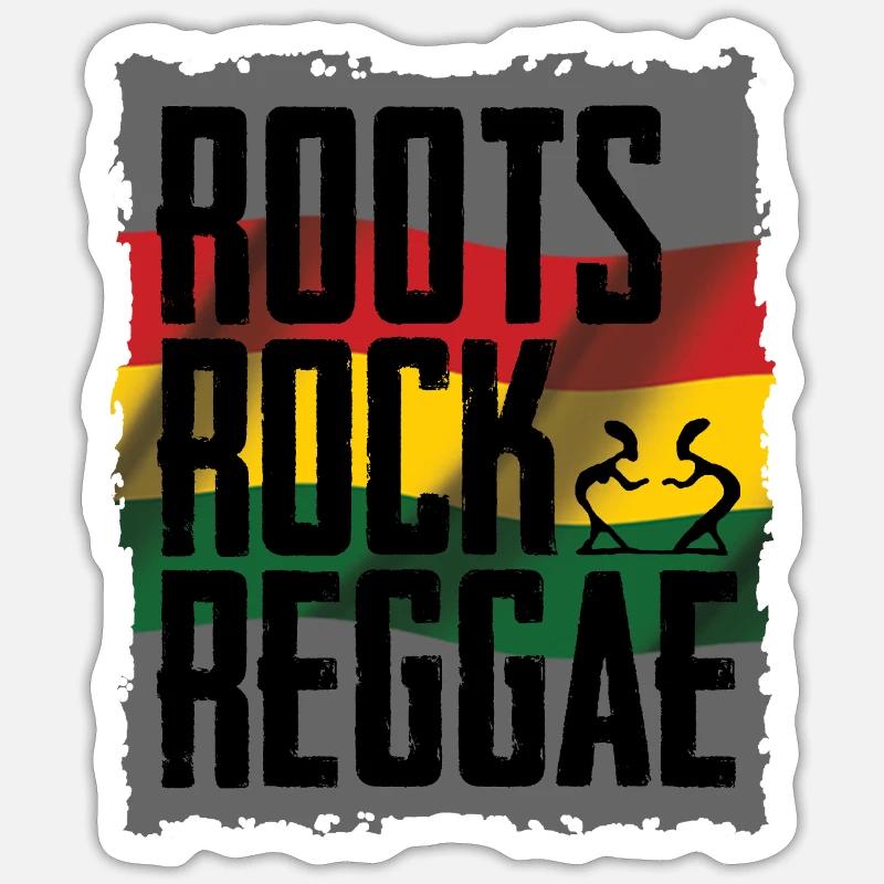 Roots Rock Reggae Design - Sticker size S (10 x 10 cm) - white matte