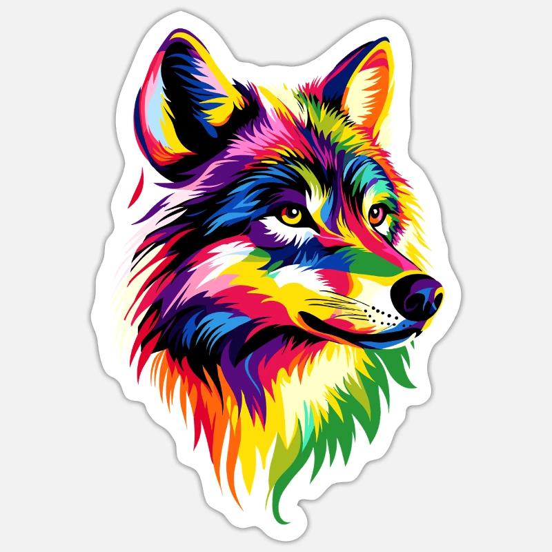 Wolf Love Wolves Wolf Pack Wolfhound Wild Wolf Sticker taille S (10 x 10 cm)