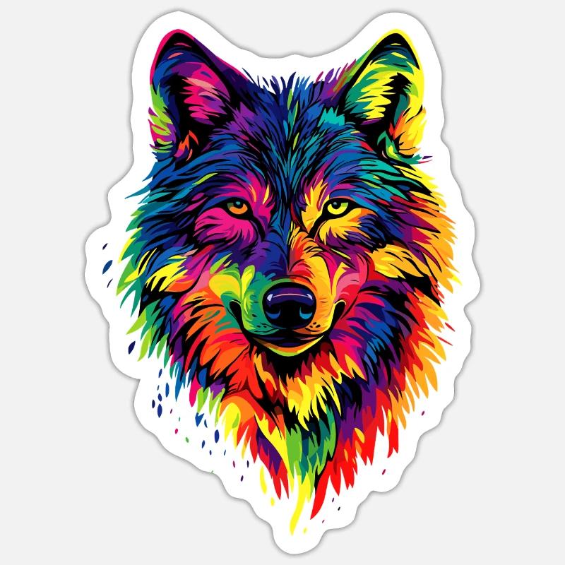 Wolf Love Wolves Wolf Pack Wolfhound Wild Wolf Sticker size S (10 x 10 cm)
