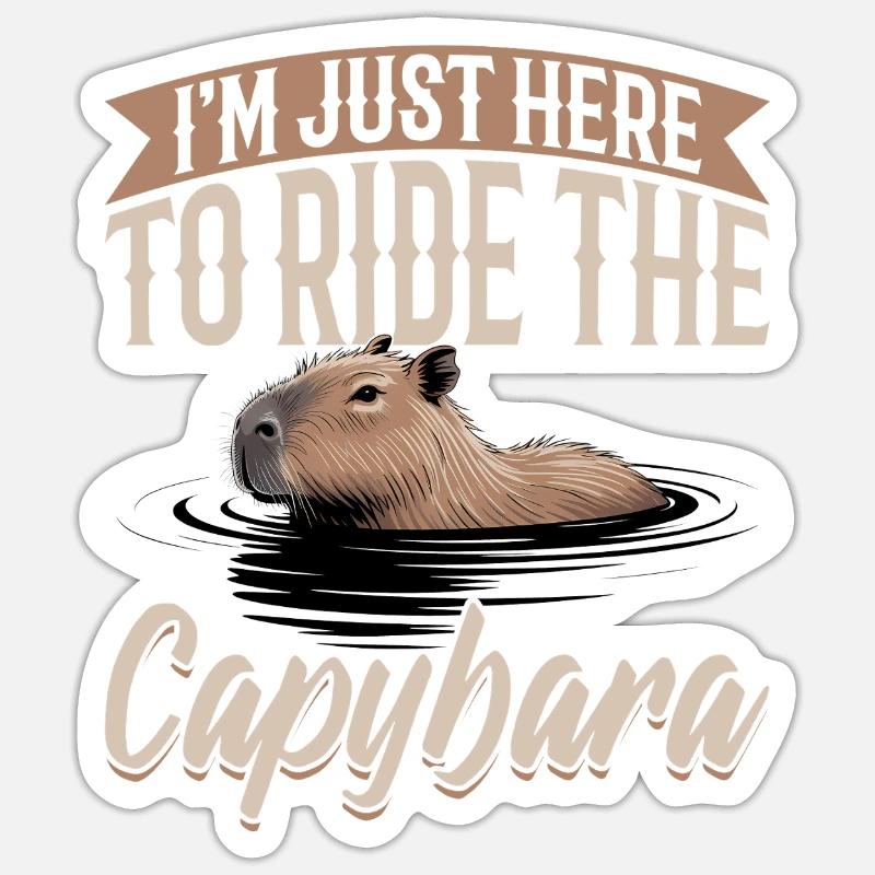 Funny Capybara - Sticker size S (10 x 10 cm) - white matte