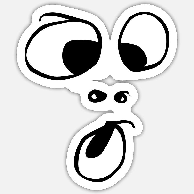 Oh! Face Ghost Ghost Halloween Comic Sticker size S (10 x 10 cm)