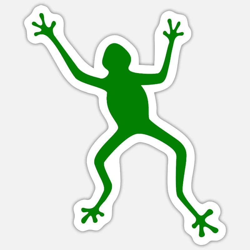 Frosch Silhouette: Tropisch, Regenwald - Sticker Größe S (10 x 10 cm) - Mattweiß