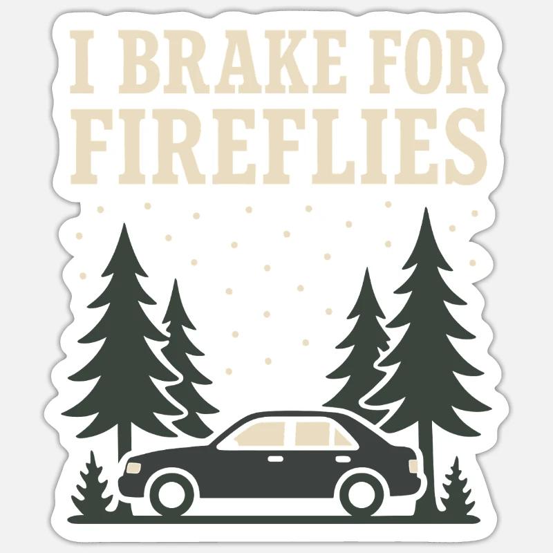 Luciole Nuit Nuit Glow Bug Nostalgique Sticker taille S (10 x 10 cm)