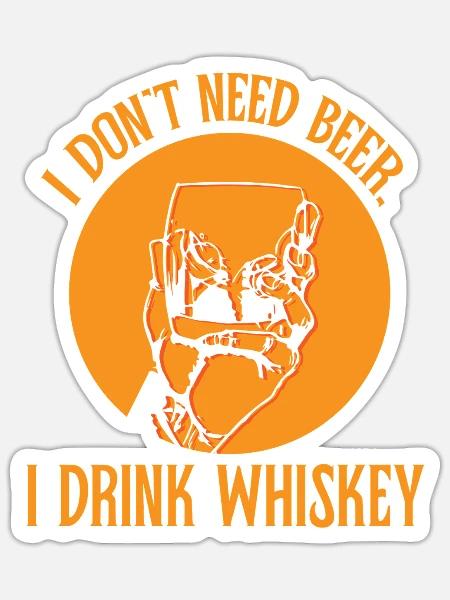 Whiskey Spruch Whiskeytrinker Whiskeyliebhaber - Sticker Größe S (10 x 10 cm) - Mattweiß
