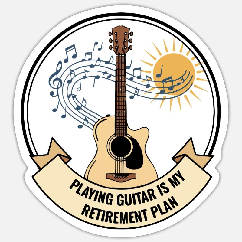 Devis pour le plan de retraite de la guitare Sticker taille S (10 x 10 cm)