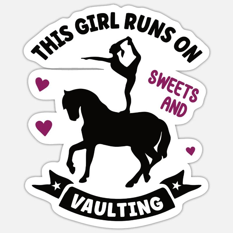Vaulting Horses Volti Equestrian Vaulting - Sticker size S (10 x 10 cm) - white matte