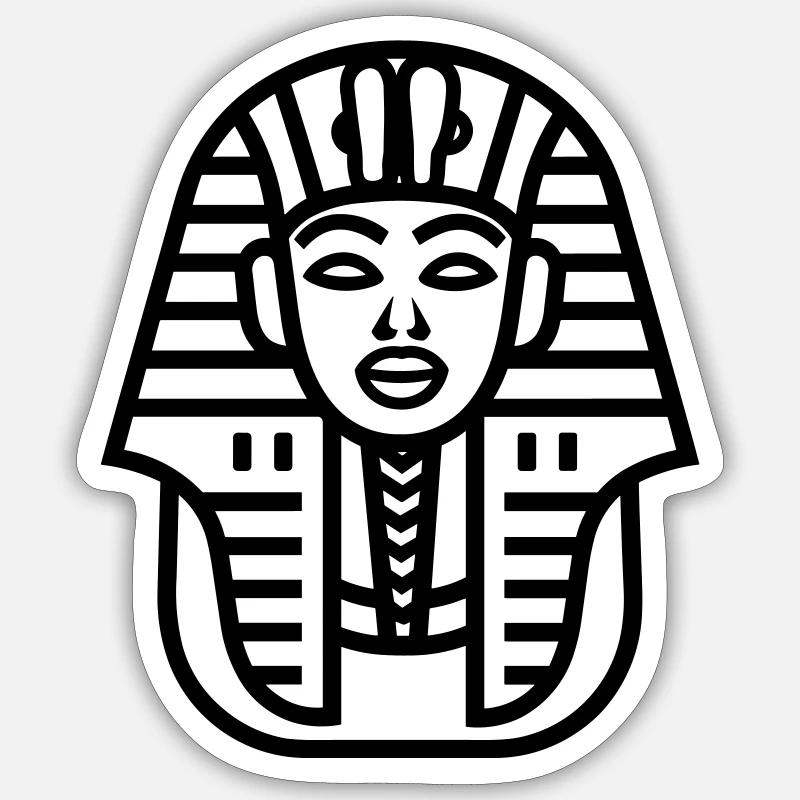 pharaon - Sticker taille S (10 x 10 cm) - blanc mat