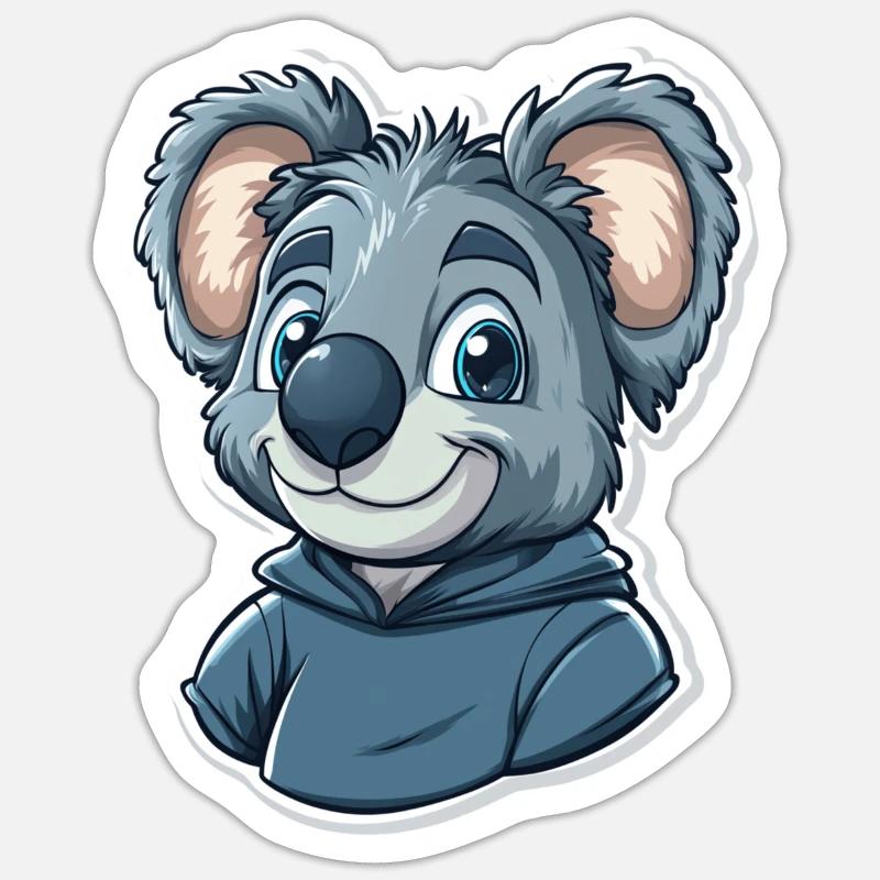 Koala - Sticker taille S (10 x 10 cm) - blanc mat