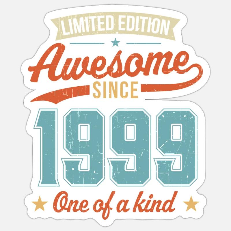 Awesome Since 1999 - Sticker size S (10 x 10 cm) - white matte