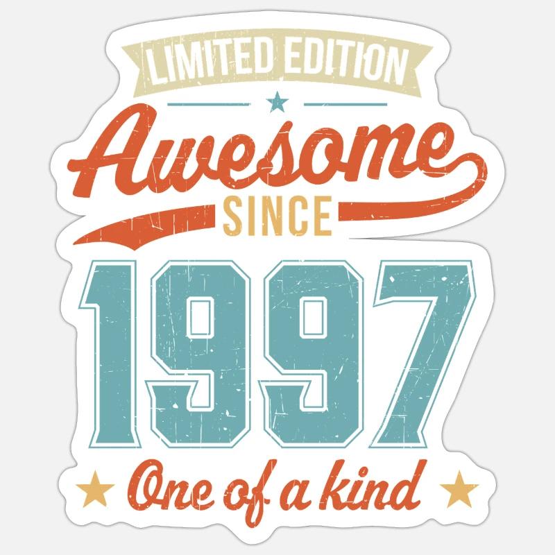 Awesome Since 1997 - Sticker size S (10 x 10 cm) - white matte