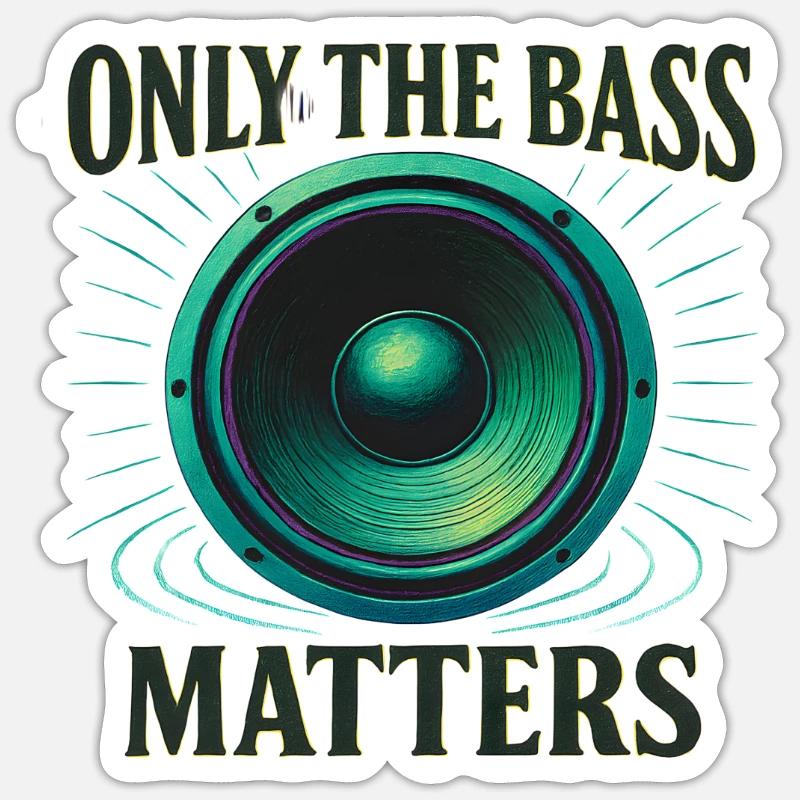 Techno – Seules les basses comptent Sticker taille S (10 x 10 cm)