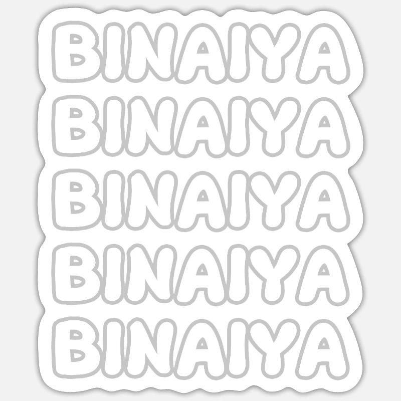 Escalade de Binaiya - Sticker taille S (10 x 10 cm) - blanc mat