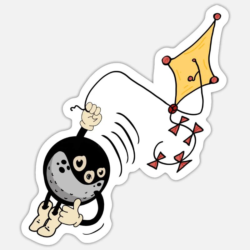 FLYING - Sticker size S (10 x 10 cm) - white matte