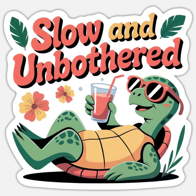 Turtle Humor - Sticker size S (10 x 10 cm) - white matte