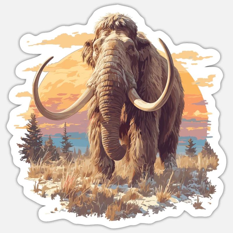 Mammoths Mammoth - Sticker size S (10 x 10 cm) - white matte